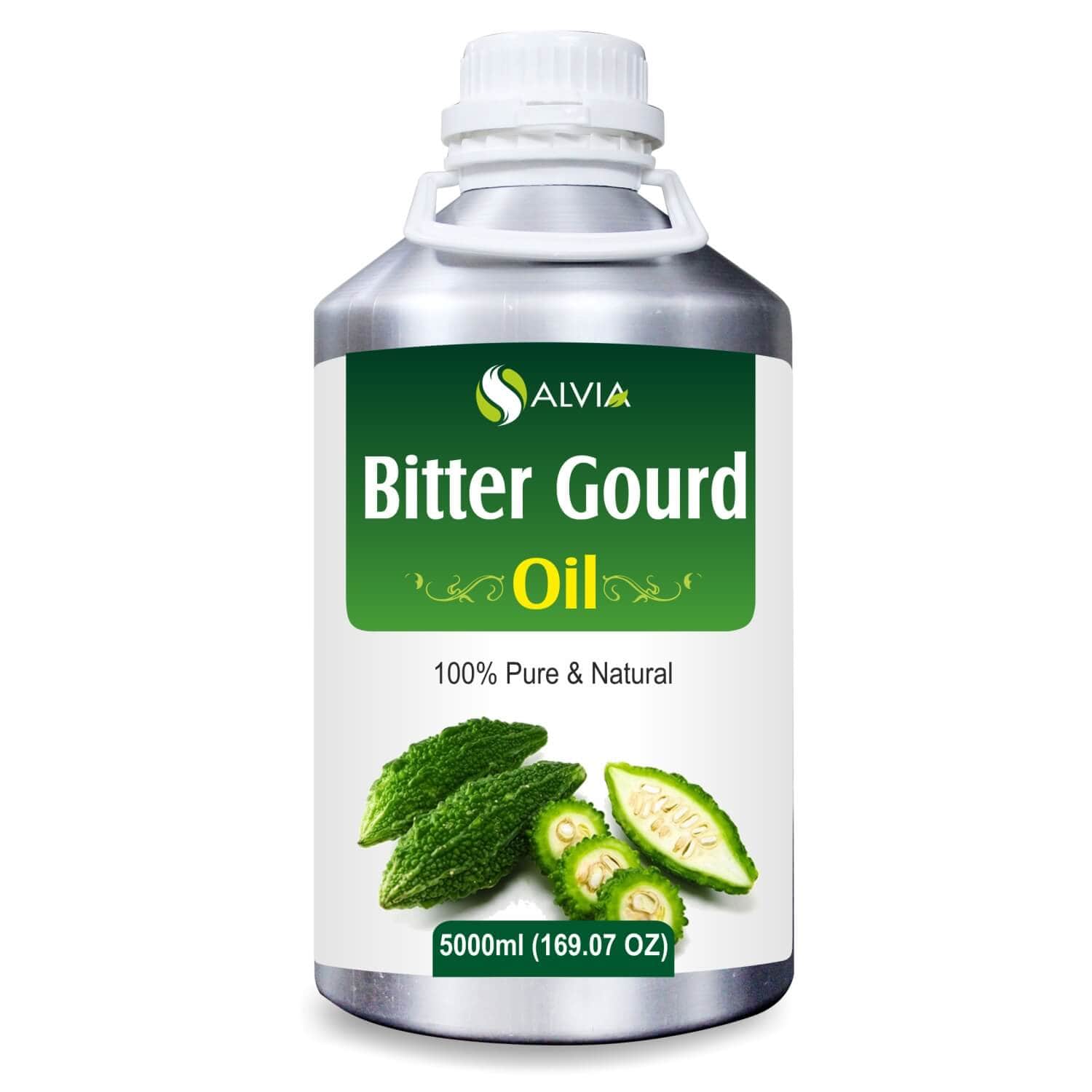 Salvia Natural Carrier Oils 5000ml Bitter Gourd Oil (Momordica Charantia) 100% Natural Pure Carrier Oil For Hair Care, Heals Wounds & Sores Salvia Natural Carrier Oils 5000ml Bitter Gourd Oil (Momordica Charantia) 100% Natural Pure Carrier Oil For Hair Care, Heals Wounds & Sores
